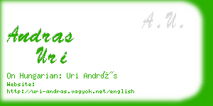 andras uri business card